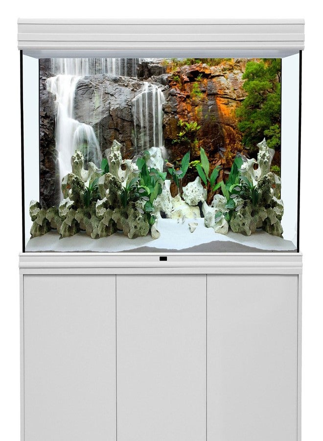 AWERT 24x12 inches Waterfall Terrarium Background Tropical Aquarium Background Mountain Lake Reptile Habitat Background Durable Polyester Background - Image 2